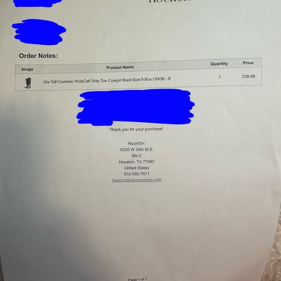 Rock’Em Cowhide Western WIDE CALF Knee-High Boots in Black & White - Picture 8 of 10